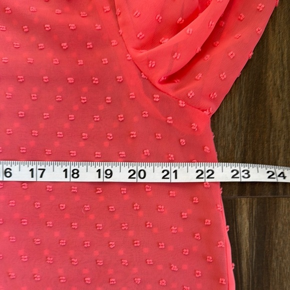 J. Crew Sheer Coral Swiss Dot Buttoned Blouse - Picture 9 of 11